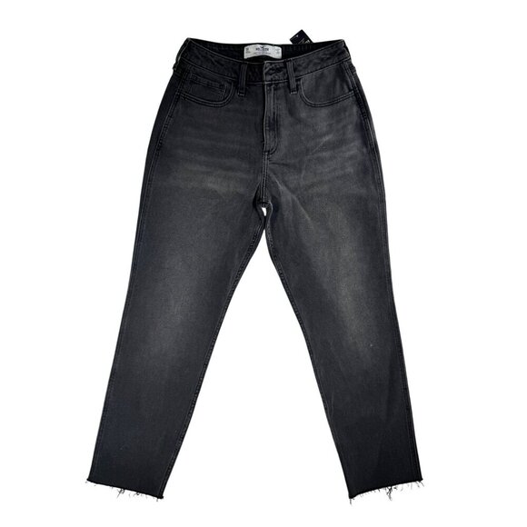 Hollister Denim - Hollister Women's Curvy High Rise Mom Vintage Jeans Black 5R Size 27 Frayed Hem